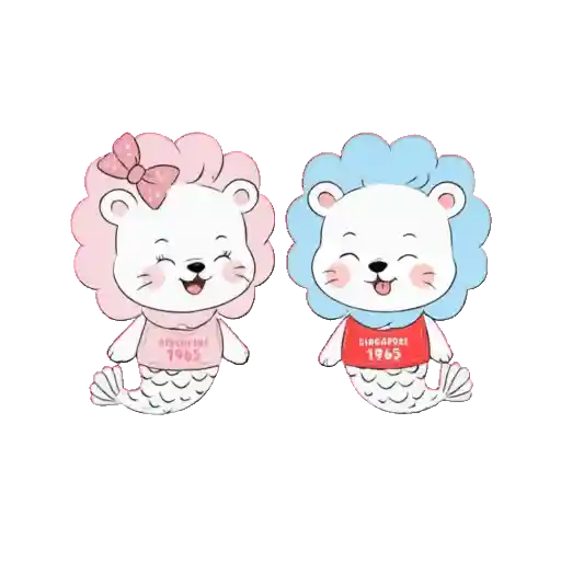 Mei-Lah and Lio celebrating National Day.
