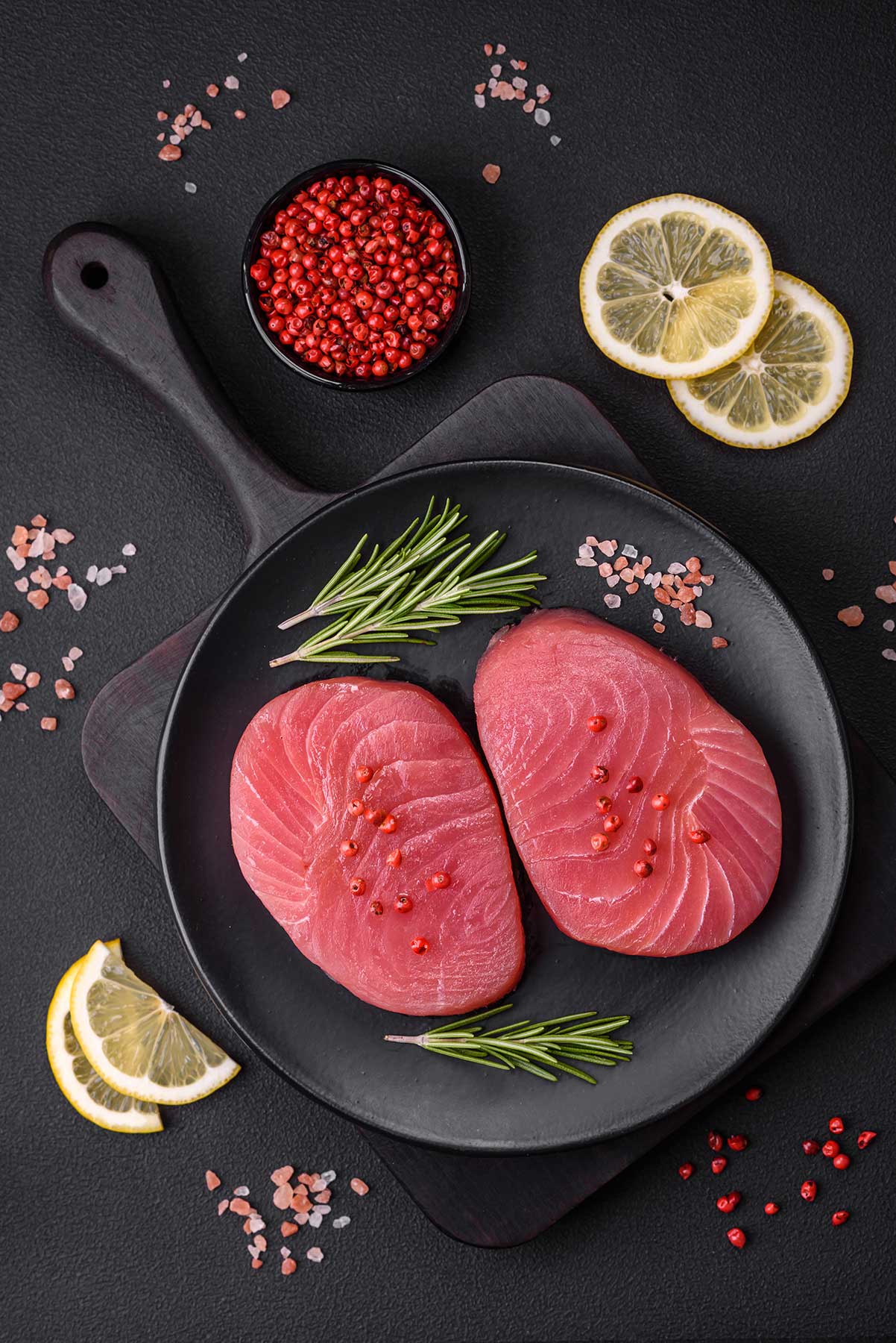Bluefin tuna, prepared as part of the TSURU omakase.